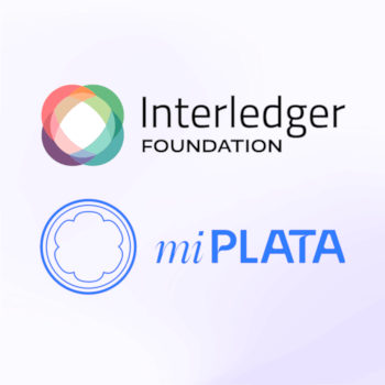 Thumbnail image with Interledger Foundation logo stacked above the miPlata logo, symbolizing their collaboration in digital financial services.